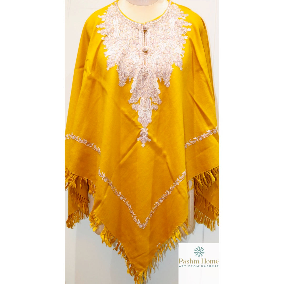 Yellow Handwoven Poncho