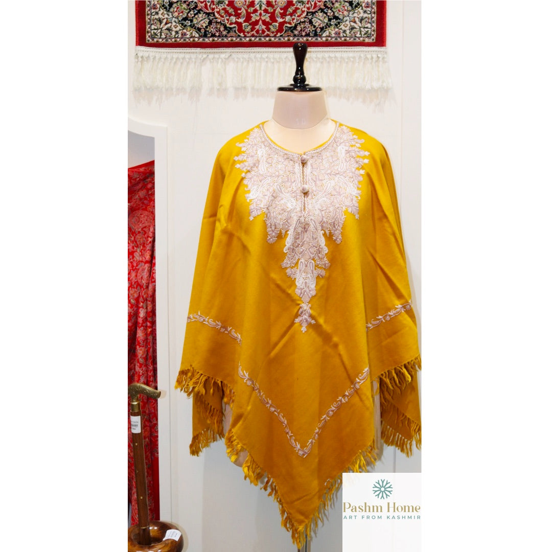 Yellow Handwoven Poncho