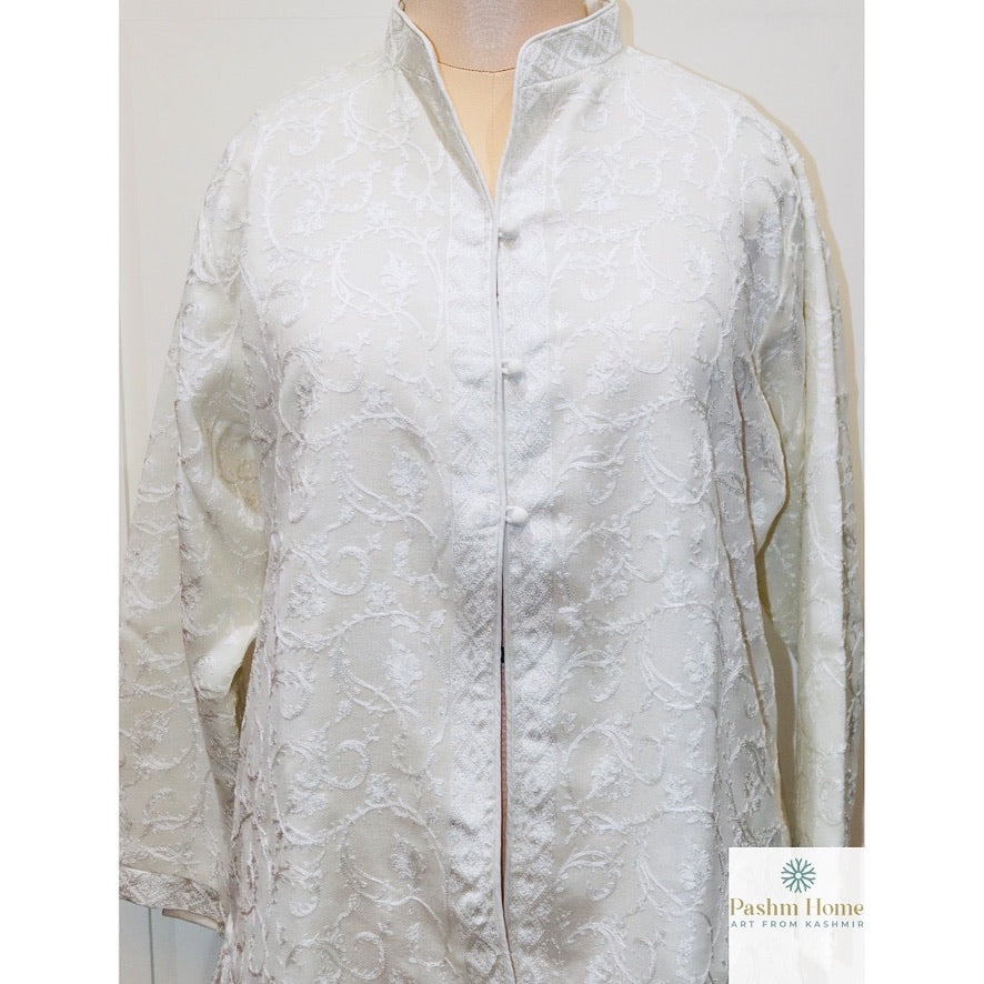 White Cashmere Ari Jali Short Jacket